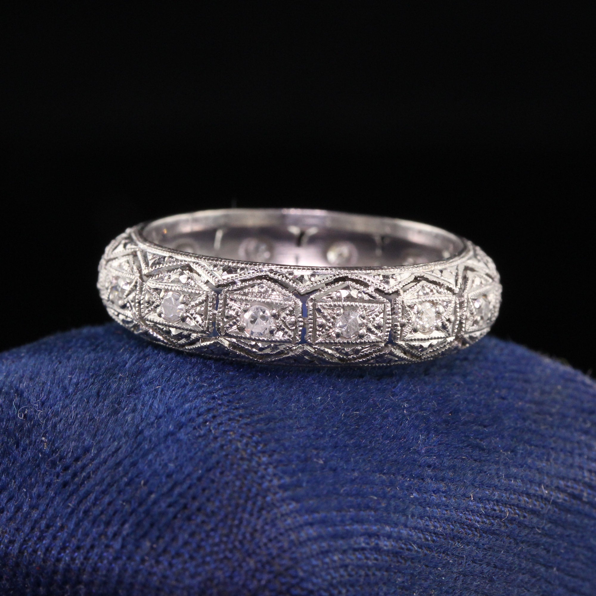 Platinum eternity store ring vintage