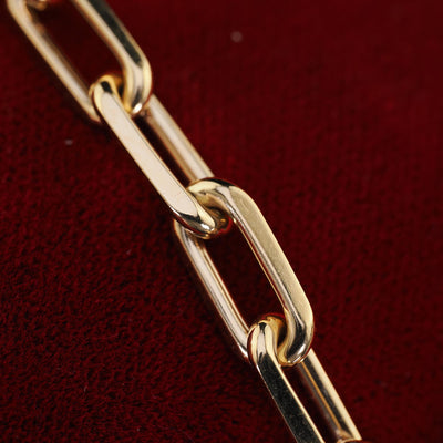 Vintage Cartier Santos de Cartier 18K Yellow Gold Paperclip Chain Bracelet