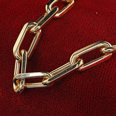 Vintage Cartier Santos de Cartier 18K Yellow Gold Paperclip Chain Bracelet