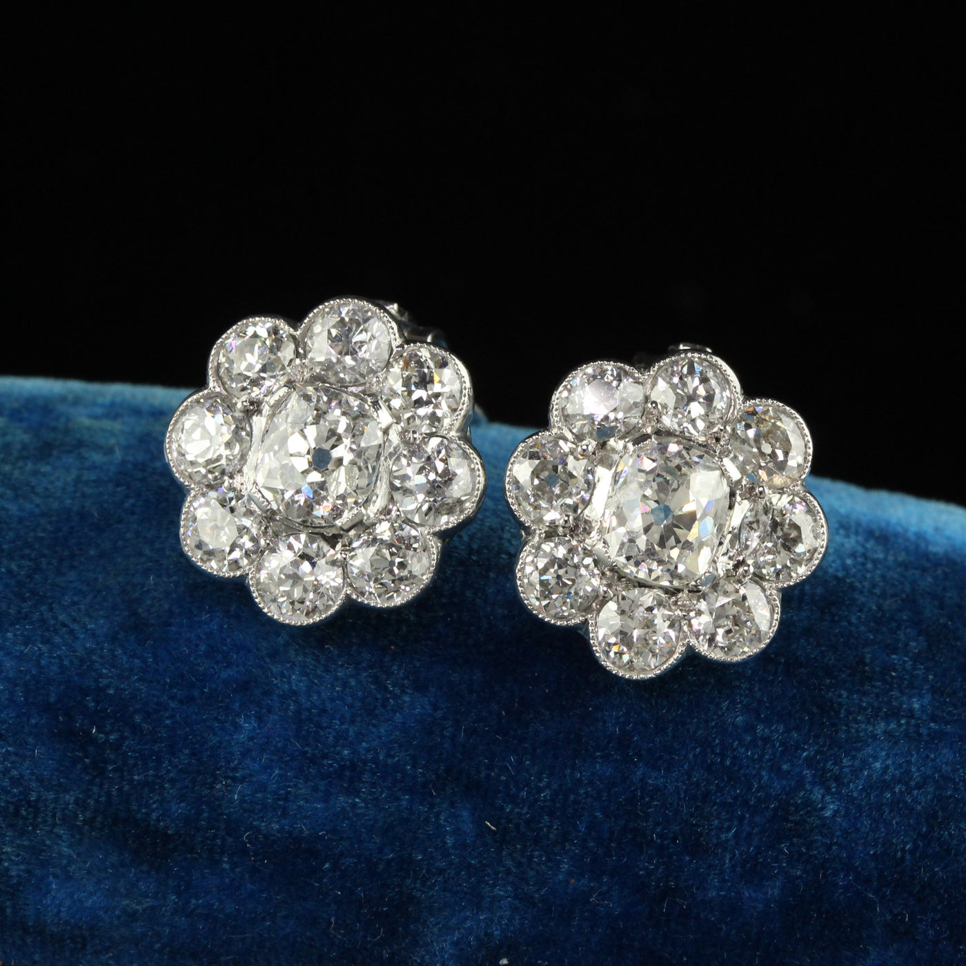 Vintage Tiffany & Co. 0.40 CTW Feather Diamond Earrings