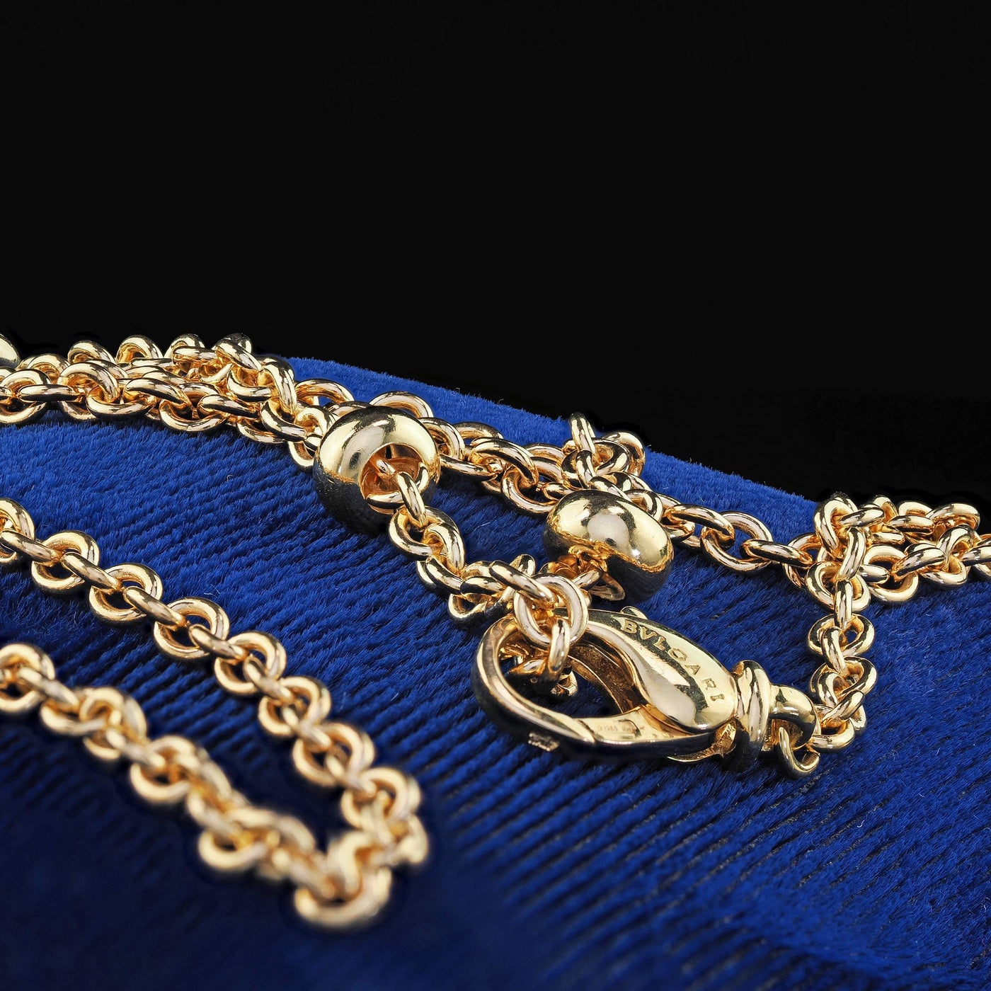 Vintage Estate Bvlgari 18K Yellow Gold Cable Link Necklace Chain - 19.5 inches