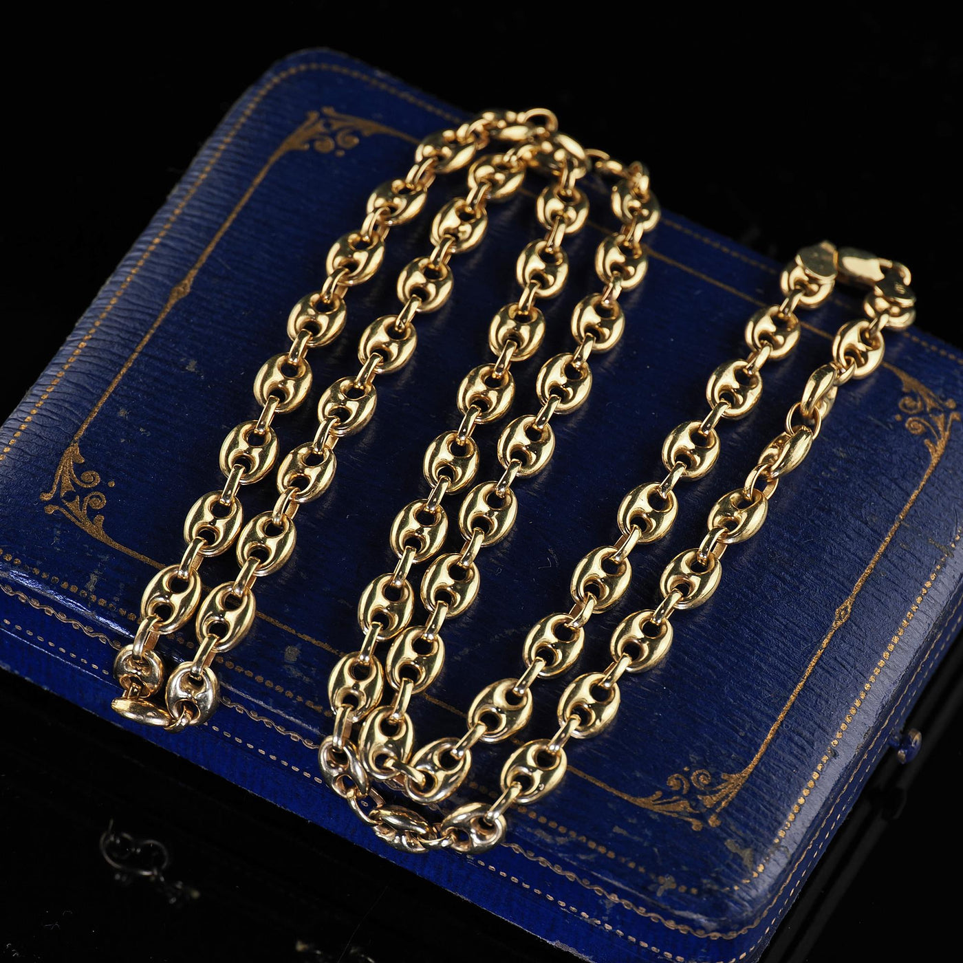 Vintage Estate 14K Yellow Gold Mariners Link Necklace - 24 inches