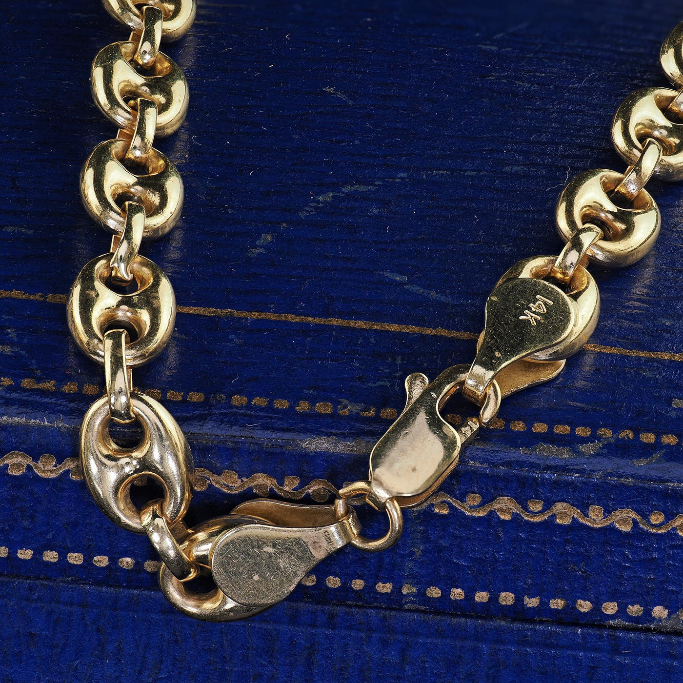 Vintage Estate 14K Yellow Gold Mariners Link Necklace - 24 inches