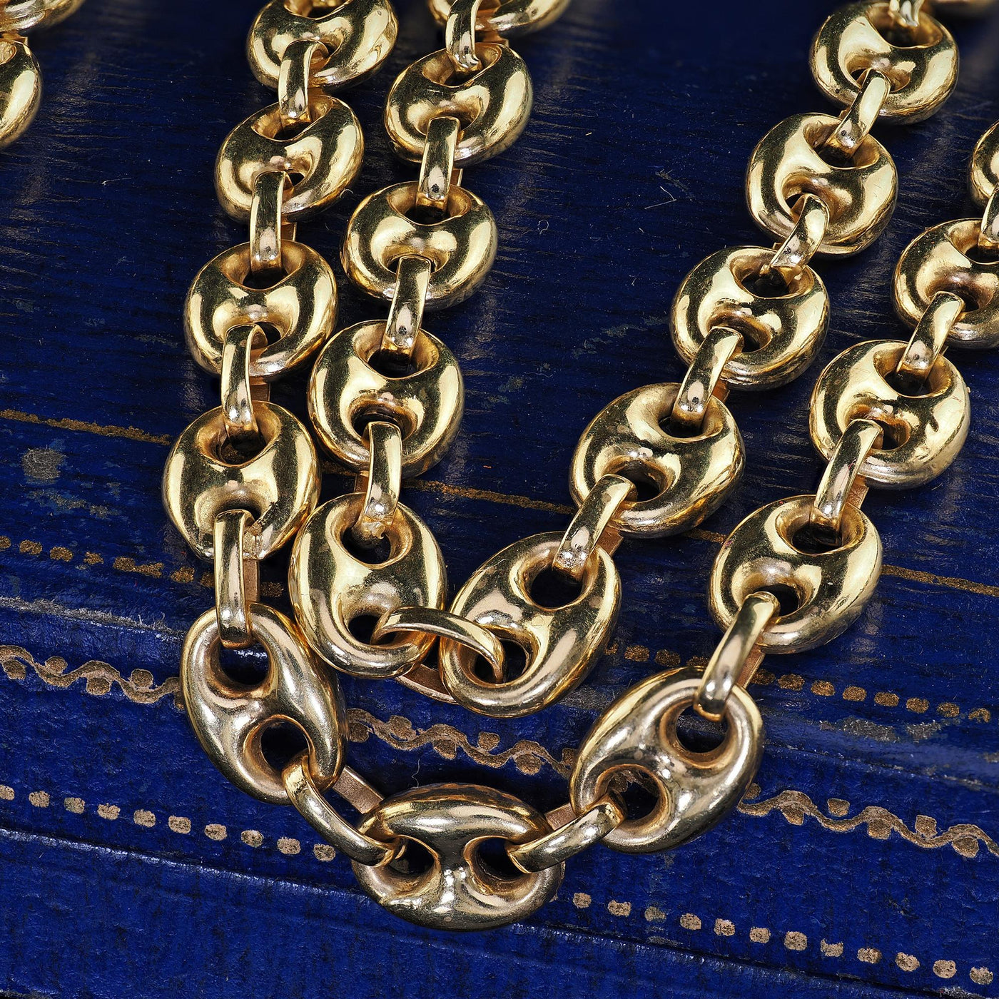 Vintage Estate 14K Yellow Gold Mariners Link Necklace - 24 inches