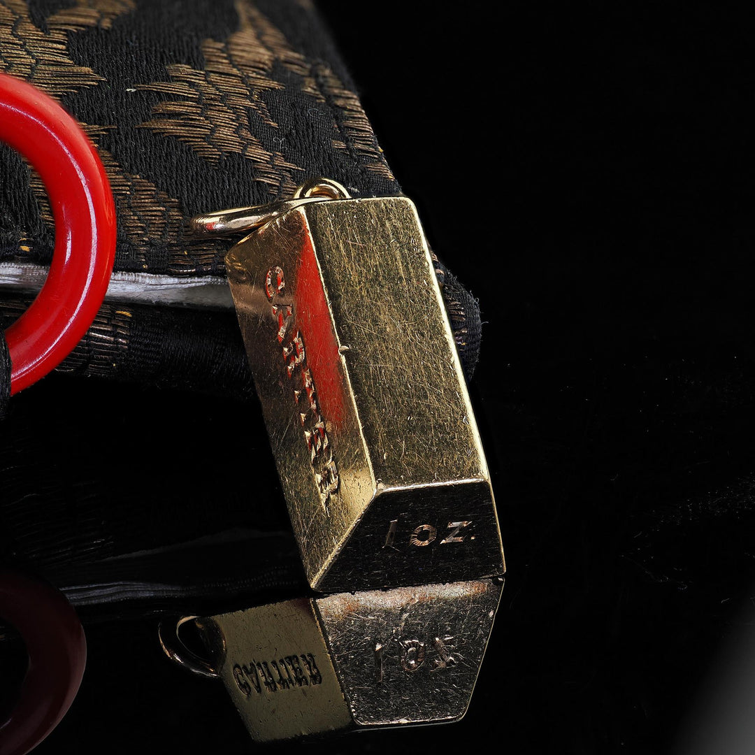 Vintage Estate Cartier 18K Yellow Gold OZ Bar Pendant – The