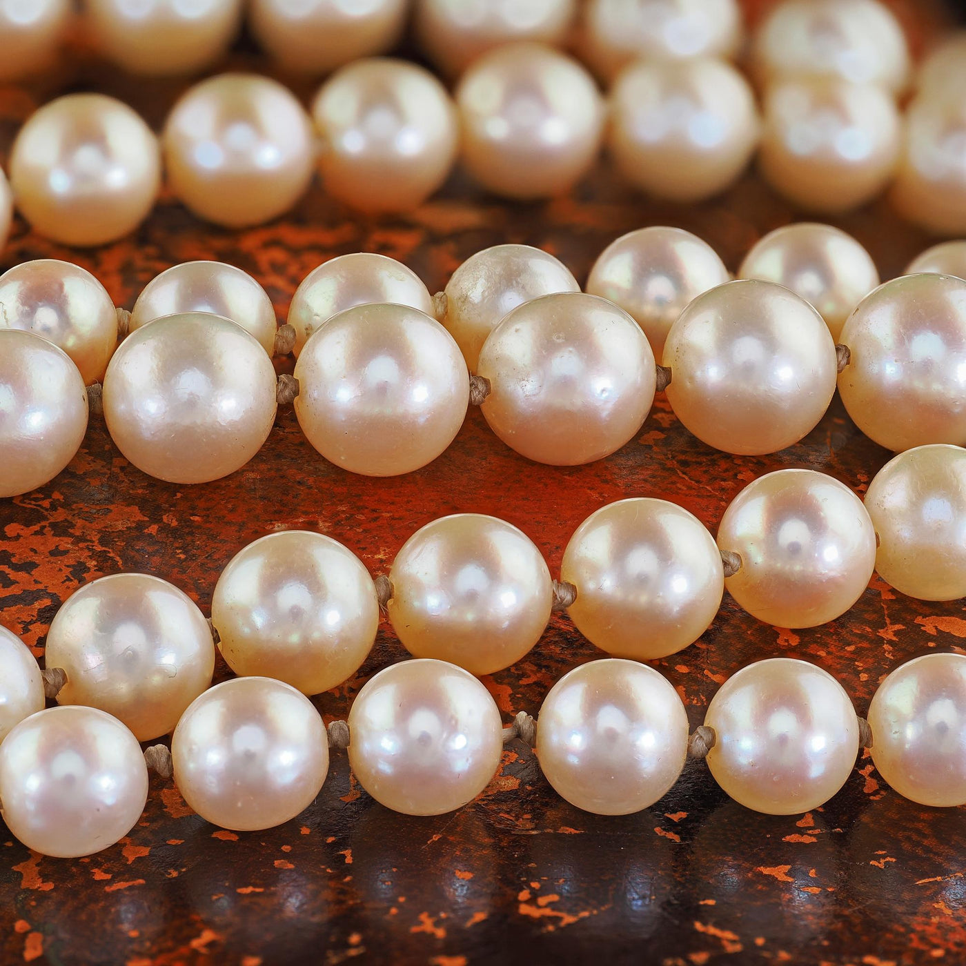 Antique Art Deco Platinum 18K Gold Old Mine Diamond Sapphire Pearl Necklace