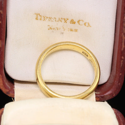 Antique Art Deco Tiffany and Co 22K Yellow Gold Wedding Band - Size 5 1/4