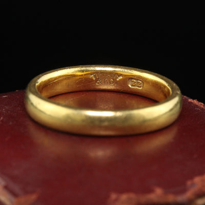 Antique Art Deco Tiffany and Co 22K Yellow Gold Wedding Band - Size 5 1/4
