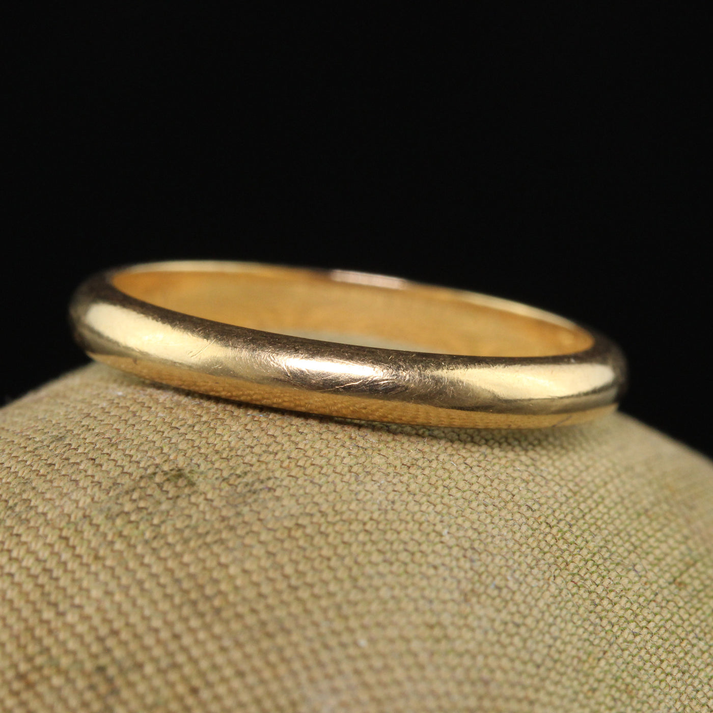 Antique Art Deco 14K Yellow Gold Classic Plain Wedding Band - Size 5 1/2