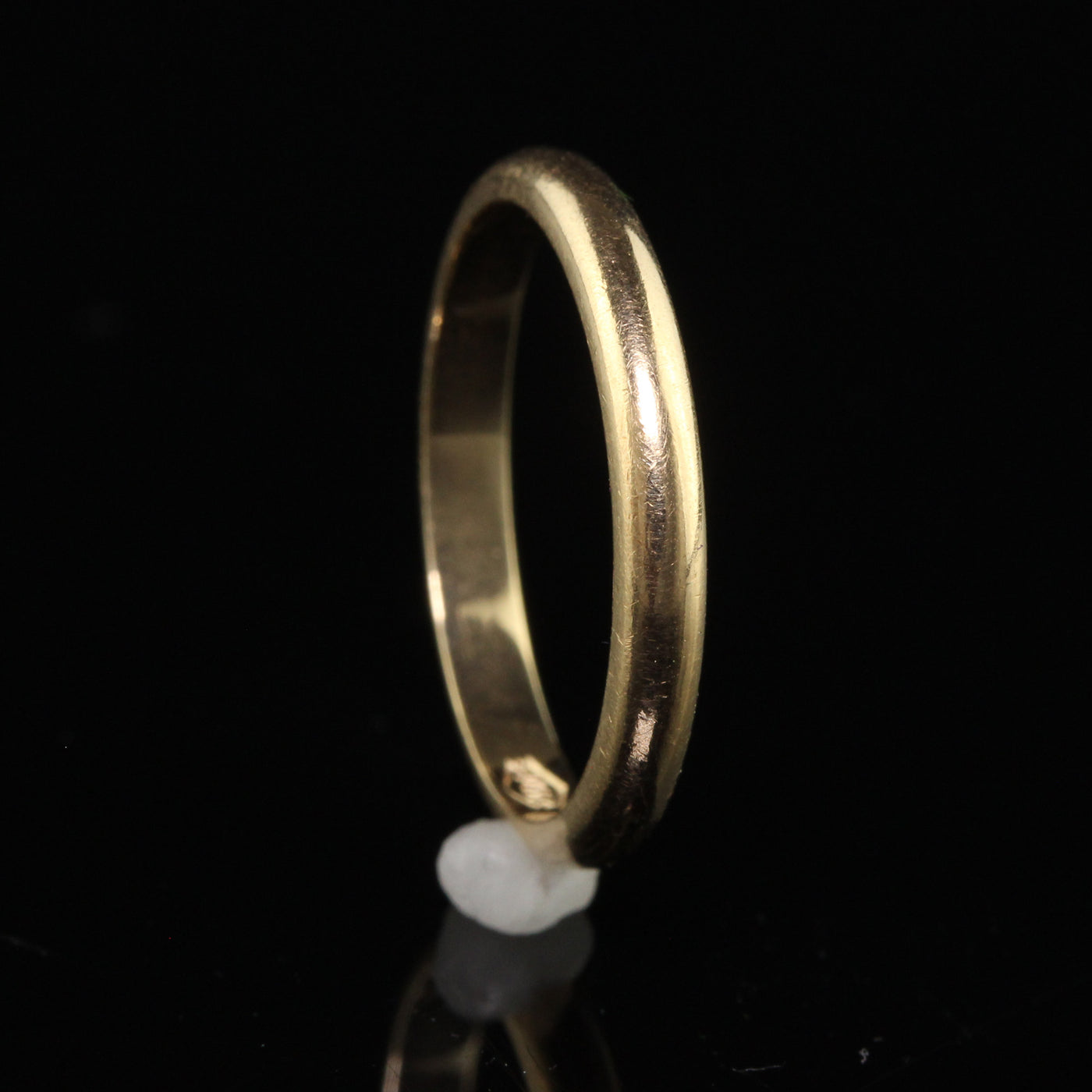 Antique Art Deco 14K Yellow Gold Classic Plain Wedding Band - Size 5 1/2