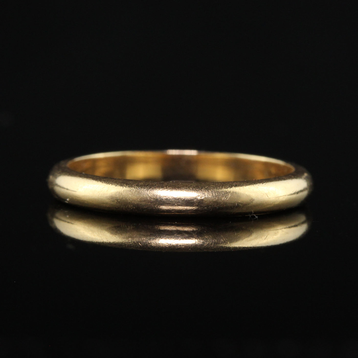 Antique Art Deco 14K Yellow Gold Classic Plain Wedding Band - Size 5 1/2