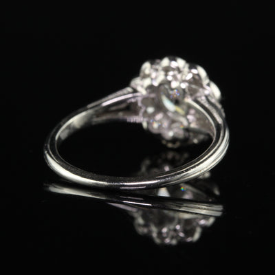 Antique Edwardian Tiffany and Co Platinum Old Euro Diamond Engagement Ring
