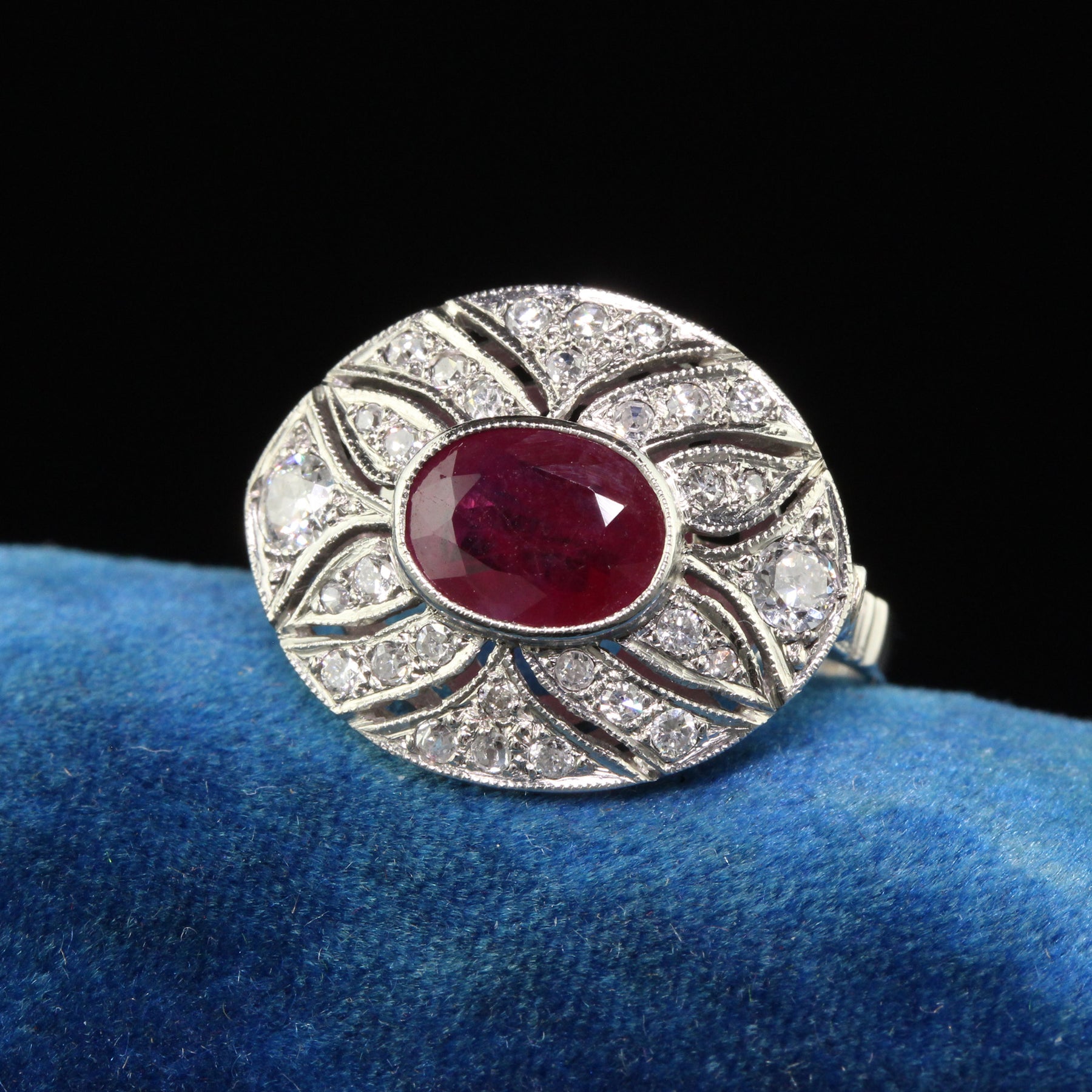 Art Deco Ruby and Diamond Ring | London Victorian Ring – The London  Victorian Ring Co