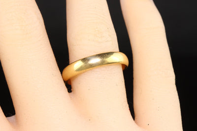 Antique Art Deco 18K Yellow Gold Webster Classic Wedding Band - Size 9 3/4