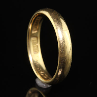 Antique Art Deco 18K Yellow Gold Webster Classic Wedding Band - Size 9 3/4