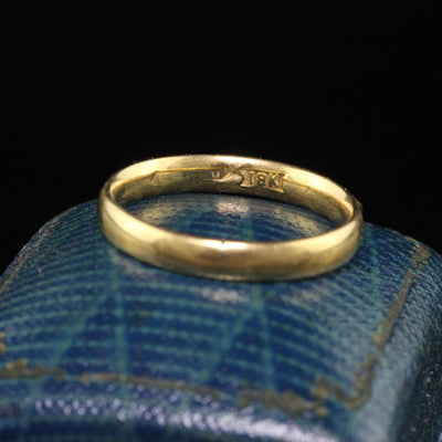 Antique Art Deco 18K Yellow Gold Classic Wedding Band - Size 8