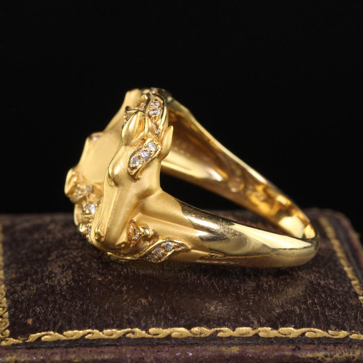 Vintage Estate Carrera Y Carrera 18K Yellow Gold Diamond