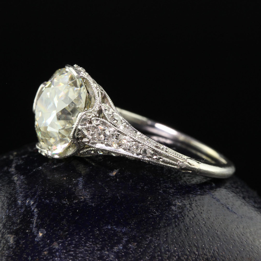 Carat French Edwardian Old European Cut Diamond Antique