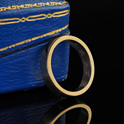 Vintage Retro Tiffany and Co 18K Yellow Gold Engraved Wedding Band - Size 5