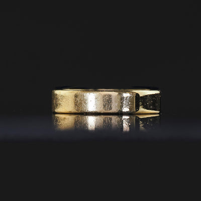 Vintage Retro Tiffany and Co 18K Yellow Gold Engraved Wedding Band - Size 5