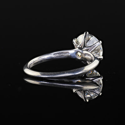 Vintage Retro Platinum Tiffany and Co Old European Cut Diamond Solitaire - GIA