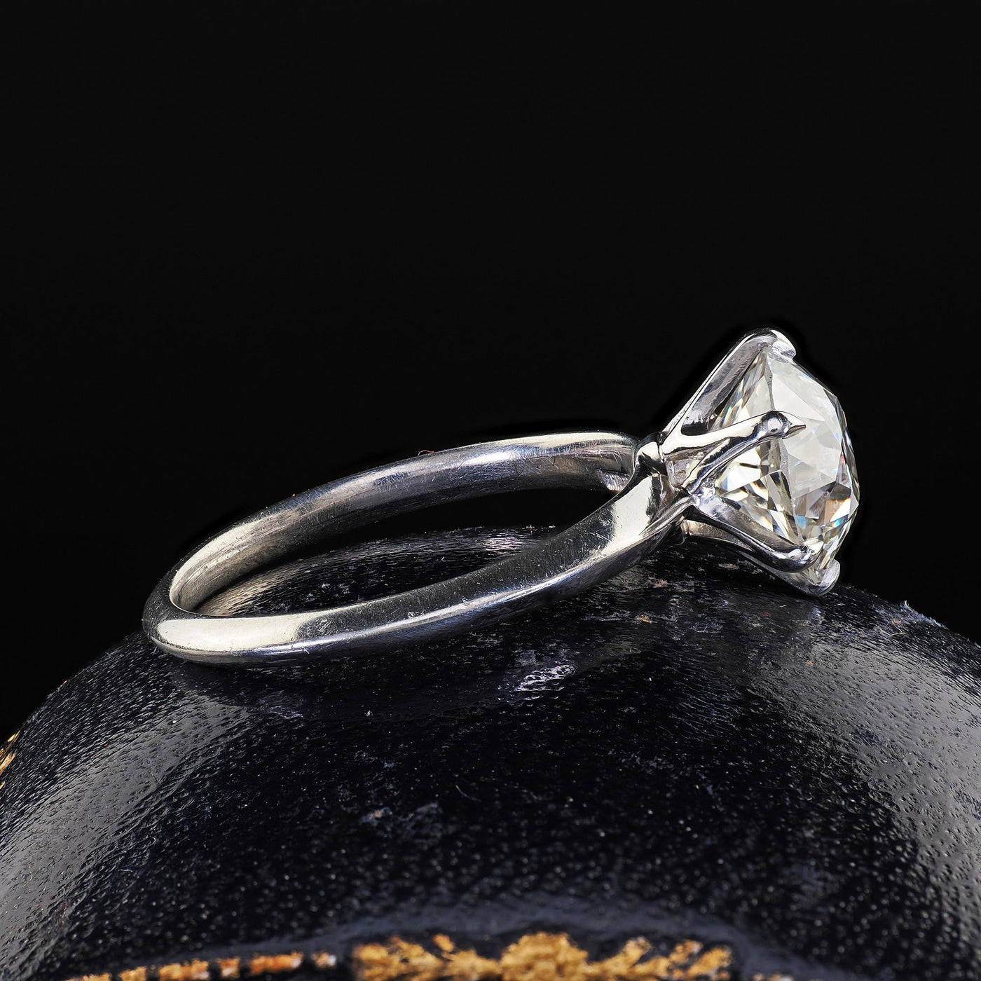 Vintage Retro Platinum Tiffany and Co Old European Cut Diamond Solitaire - GIA