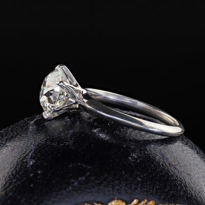 Vintage Retro Platinum Tiffany and Co Old European Cut Diamond Solitaire - GIA