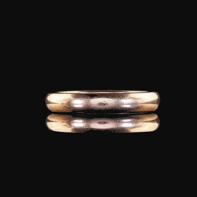 Antique Art Deco 14K Rose Gold Classic Wedding Band Ring - Size 5