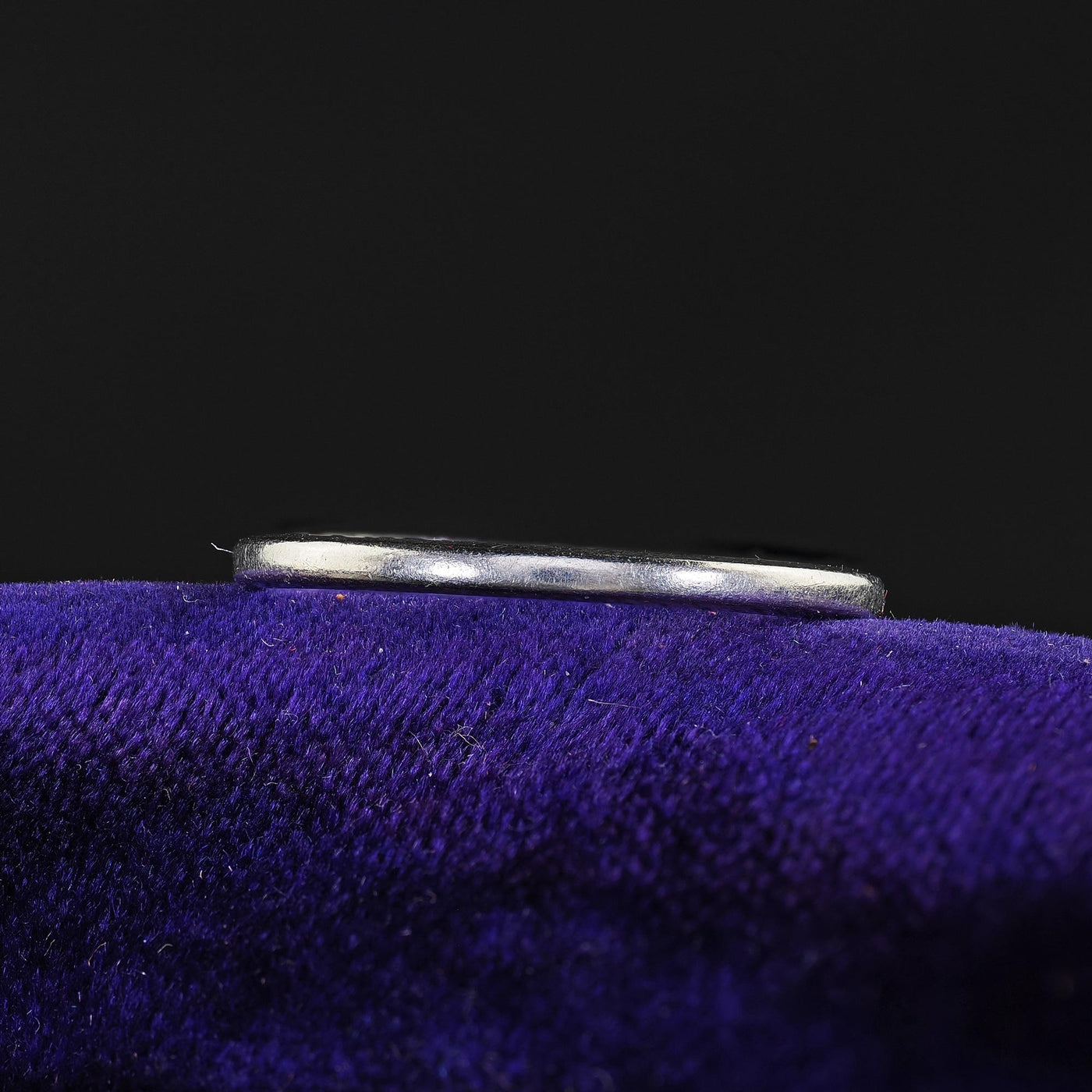 Antique Art Deco Platinum Classic Design Engraved Wedding Band - Size 6
