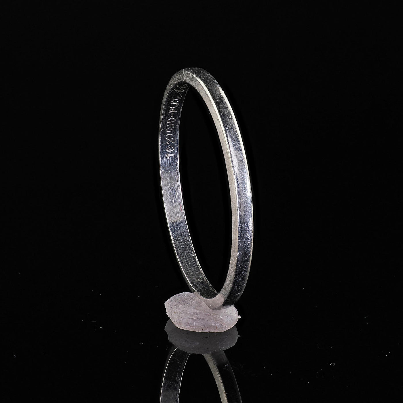 Antique Art Deco Platinum Classic Design Engraved Wedding Band - Size 6