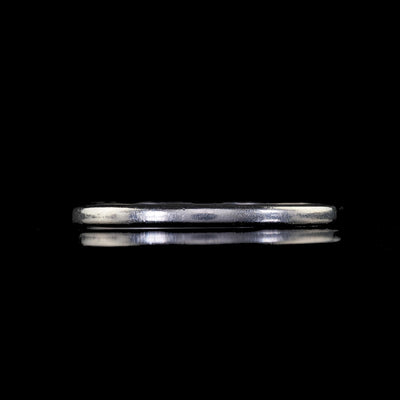 Antique Art Deco Platinum Classic Design Engraved Wedding Band - Size 6