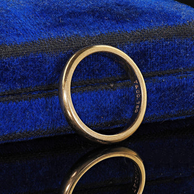 Vintage Estate Tiffany Co 18K Yellow Gold Classic Wedding Band Ring - Size 4 3/4