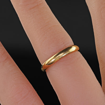 Vintage Estate Tiffany Co 18K Yellow Gold Classic Wedding Band Ring - Size 4 3/4