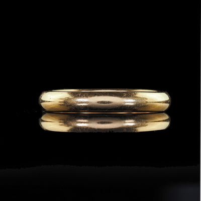 Vintage Estate Tiffany Co 18K Yellow Gold Classic Wedding Band Ring - Size 4 3/4