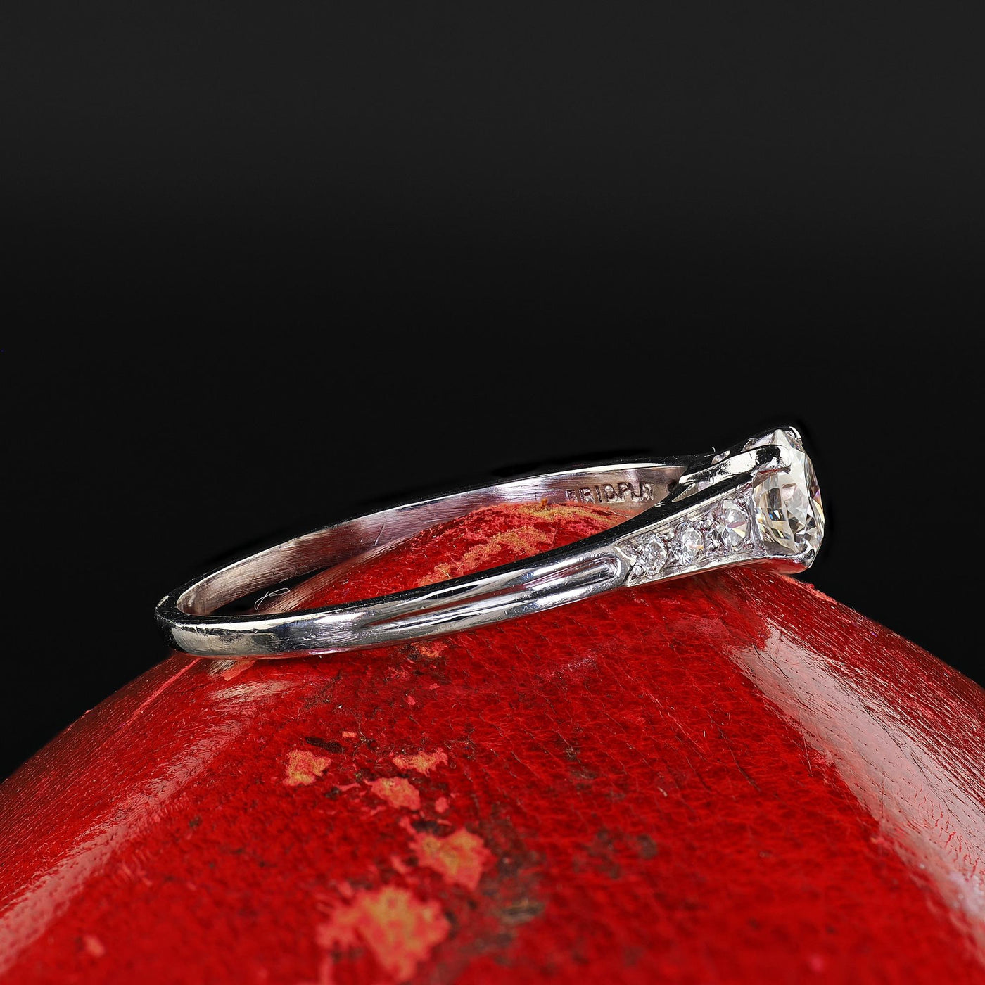 Vintage Retro Tiffany and Co Platinum Diamond Engagement Ring - Size 7 3/4