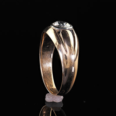 Antique Victorian 14K Yellow Gold Rose Cut Diamond Engagement Ring
