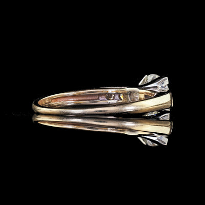 Antique Art Deco 14K Yellow Gold Old European Cut Diamond Engagement Ring