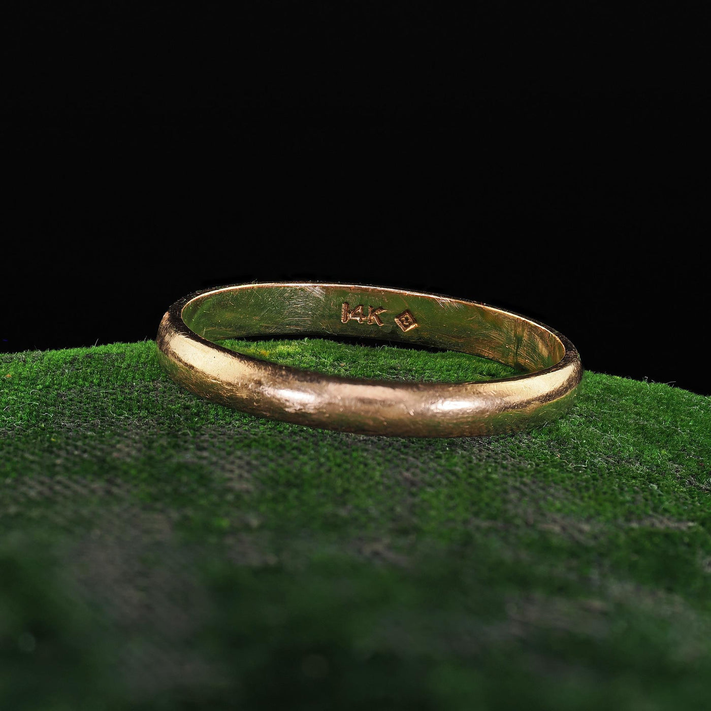 Antique Art Deco 14K Yellow Gold Classic Wedding Band - Size 9 1/2