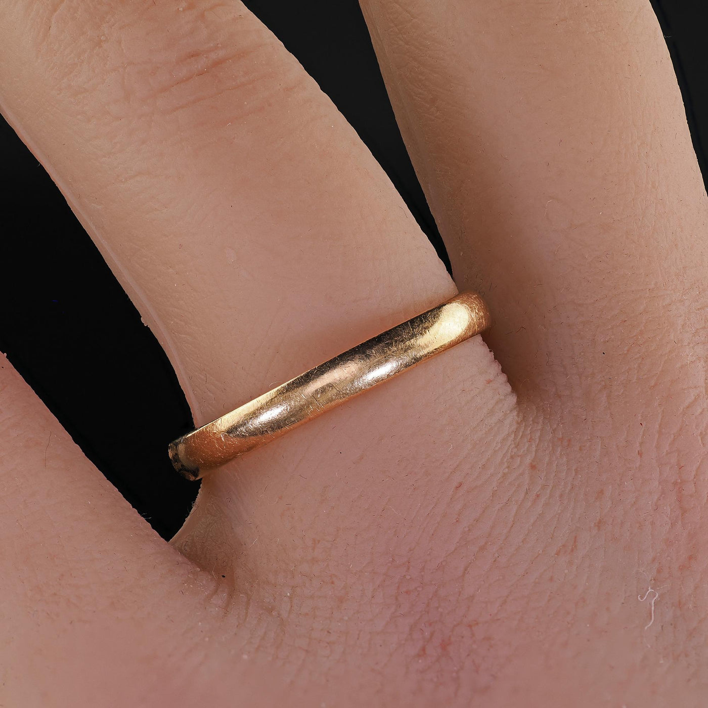 Antique Art Deco 14K Yellow Gold Classic Wedding Band - Size 9 1/2