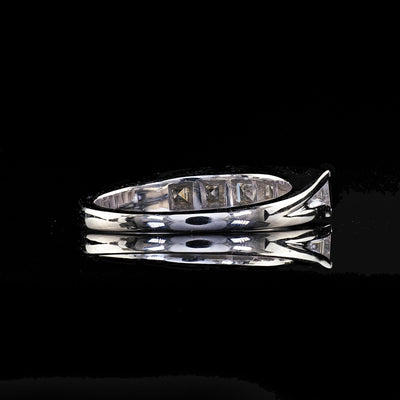 Vintage Tiffany and Co 14K Gold and Platinum Carre Cut Diamond Band Ring
