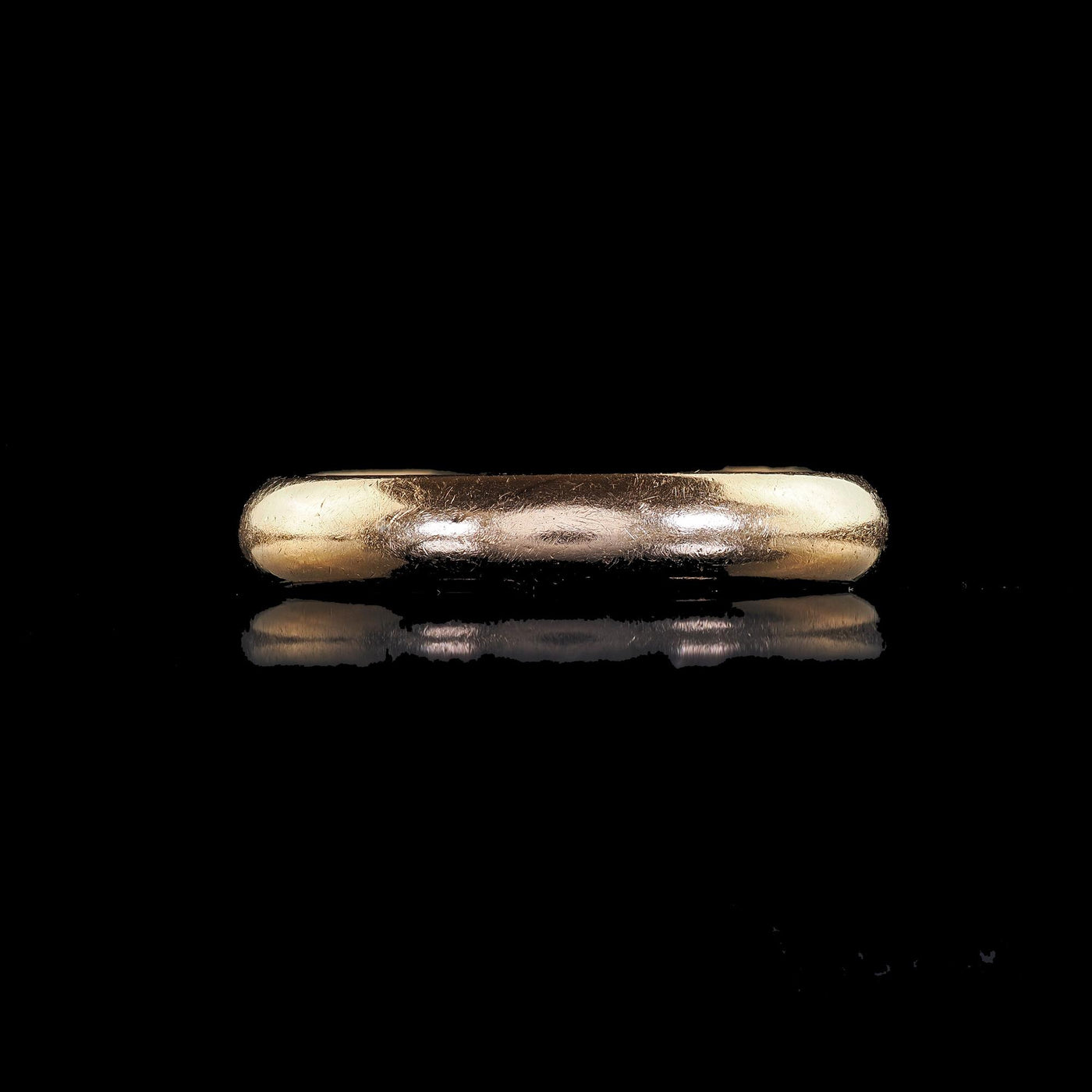 Antique Edwardian 18K Yellow Gold Engraved Classic Wedding Band - Size 7