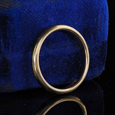 Vintage Tiffany and Co 18K Yellow Gold Classic Wedding Band - Size 6 1/2