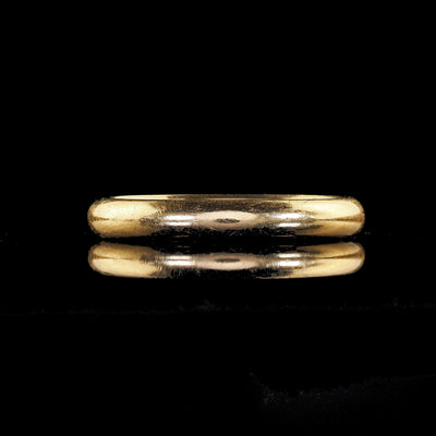 Vintage Tiffany and Co 18K Yellow Gold Classic Wedding Band - Size 6 1/2
