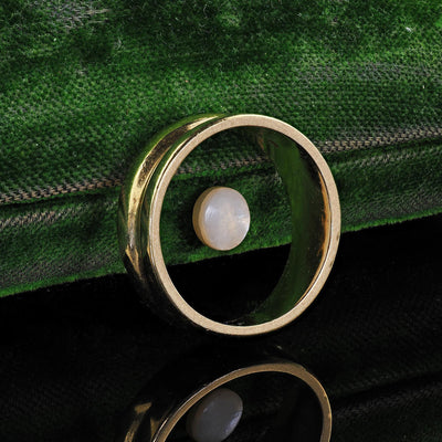 Vintage Tiffany and Co 18K Yellow Gold Wide Wedding Band - Size 6 1/4