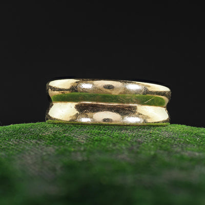 Vintage Tiffany and Co 18K Yellow Gold Wide Wedding Band - Size 6 1/4