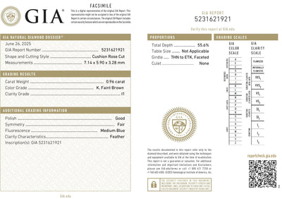 Antique Art Nouveau 18K Yellow Gold Rose Cut Diamond Engagement Ring - GIA