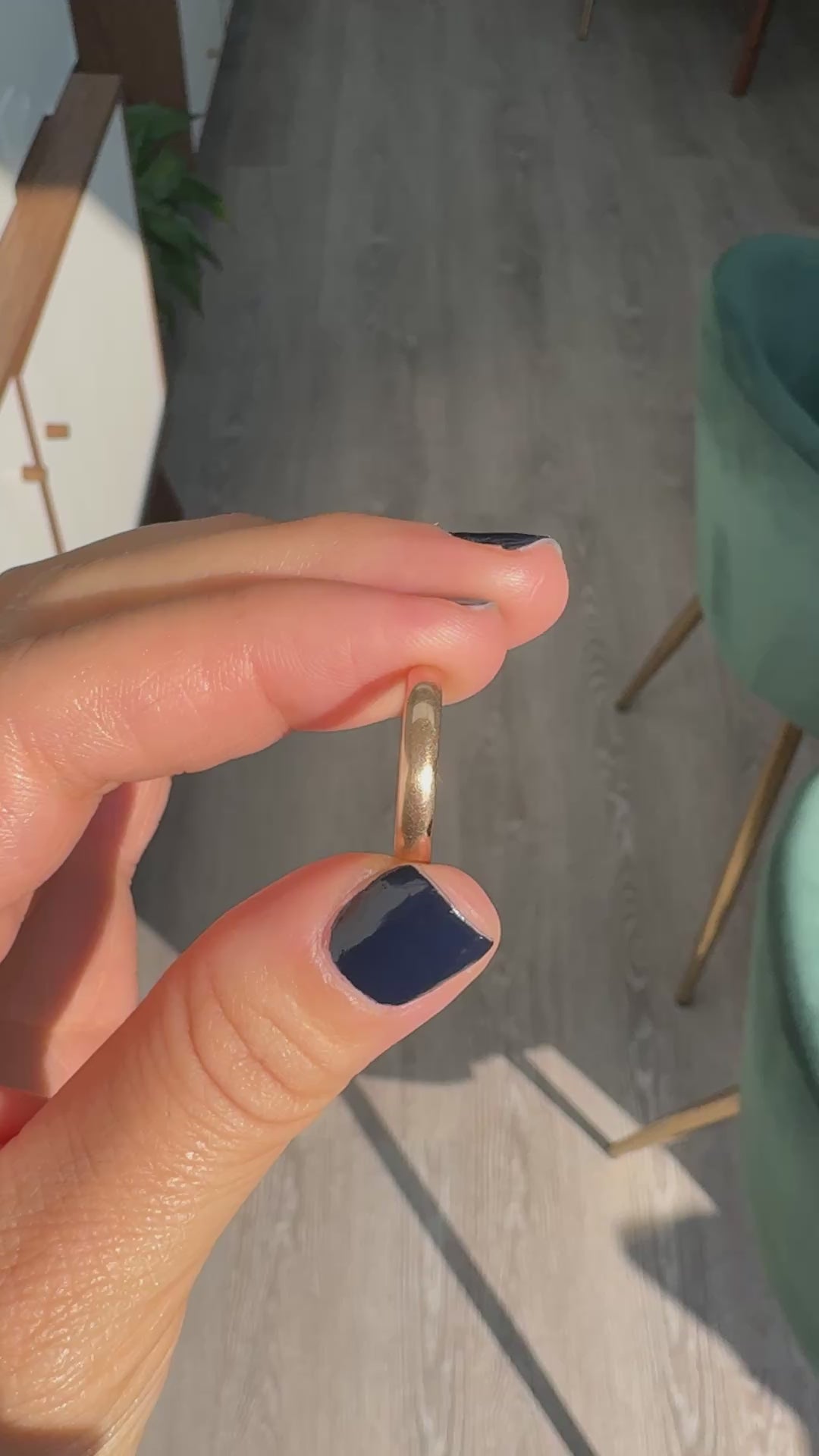 Antique Art Deco 14K Rose Gold Classic Wedding Band Ring - Size 5