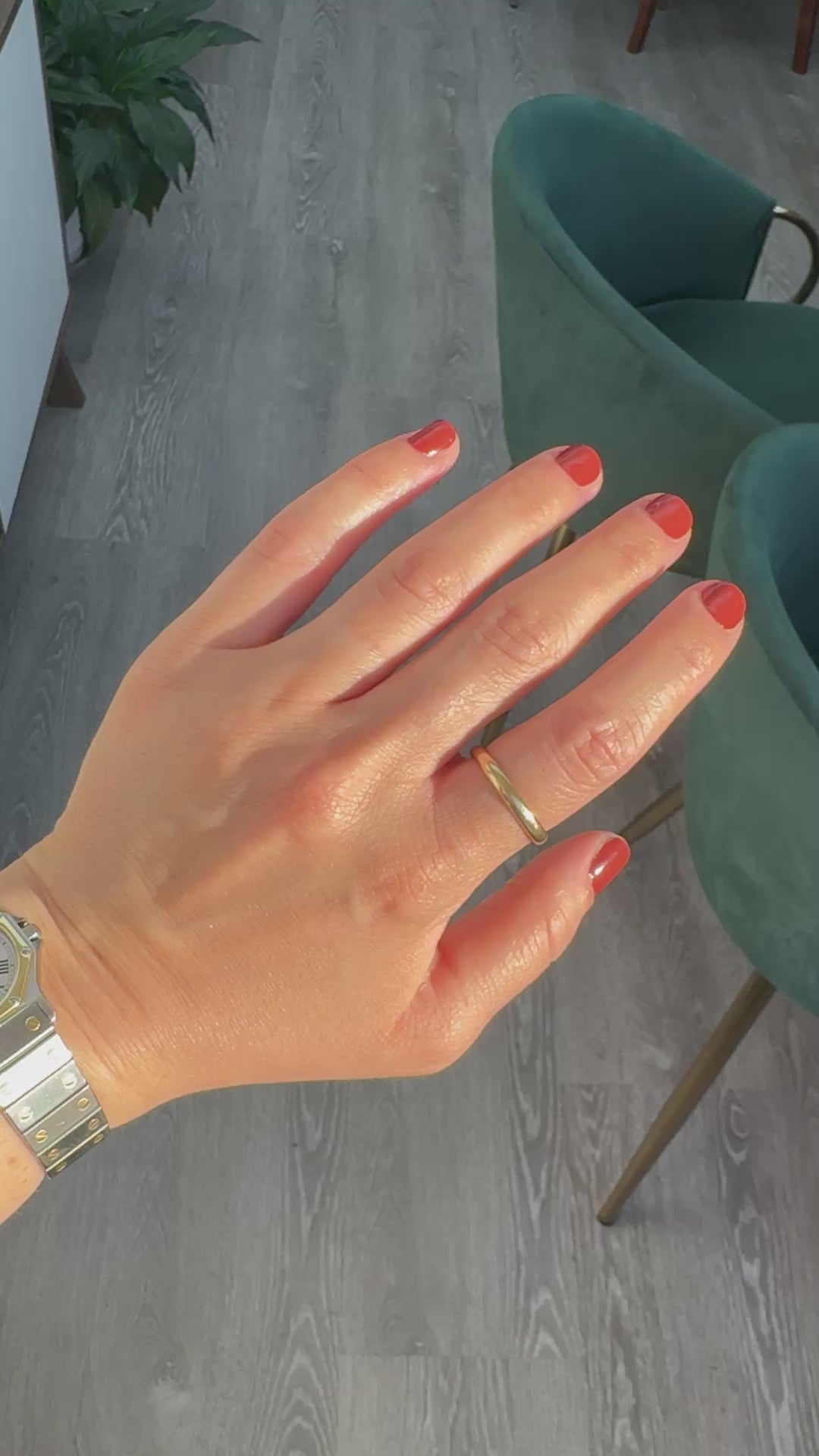 Vintage Art Deco Woods 14K Yellow Gold Classic Engraved Wedding Band - Size 10