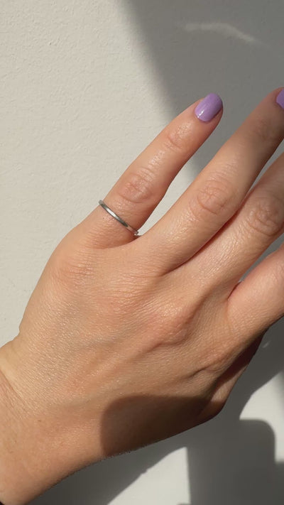 Antique Art Deco Platinum Classic Design Engraved Wedding Band - Size 6