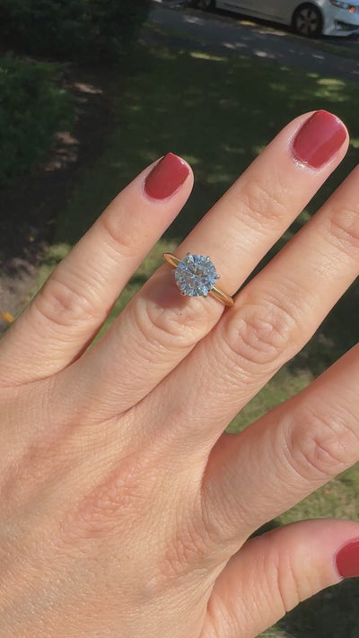 Vintage Tiffany and Co 18K Gold and Platinum Diamond Engagement Ring - GIA